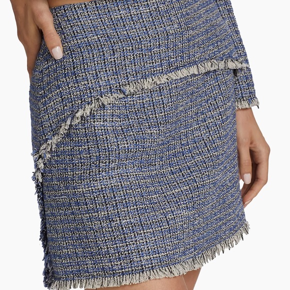 Proenza Schouler White Label Multi Blue Tweed Miniskirt Size 4 - Picture 5 of 8